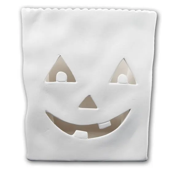 Jack-o-lantern Bag Votive 6" tall