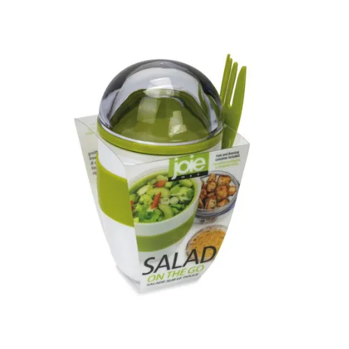 Joie Salad on the go Container with Lid & Fork - 3 Colors Green, Red, Blue