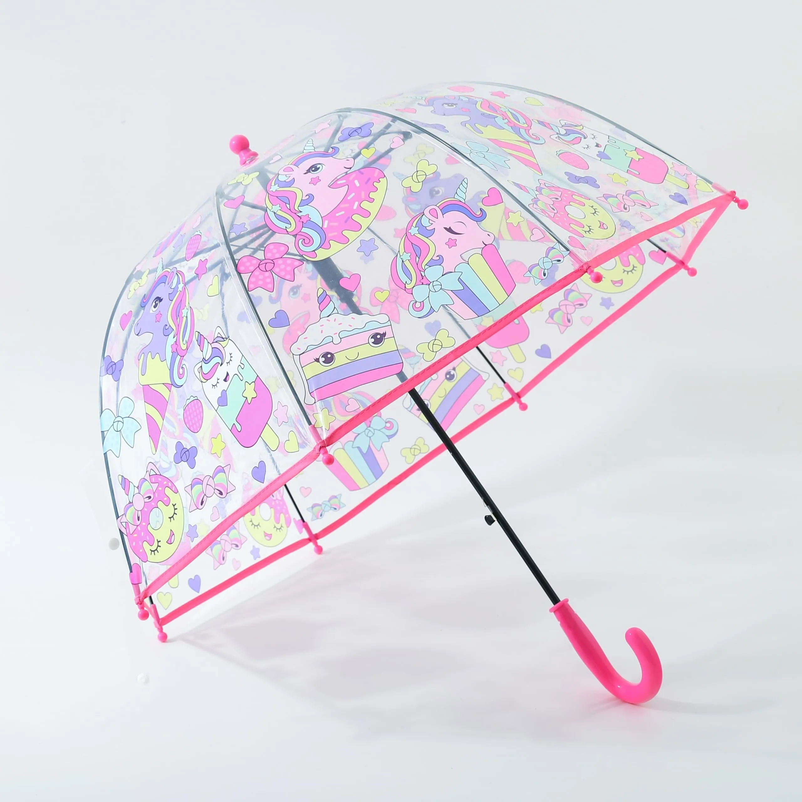 Kuber Industries Kids Umbrella | Umbrella for Rainy Days | Umbrellas for Rain | Umbrella For Travelling-Outdoor Activities | Umbrella for Kids-Boys & Girls | Kids Chhata | RST058A-F | Pink