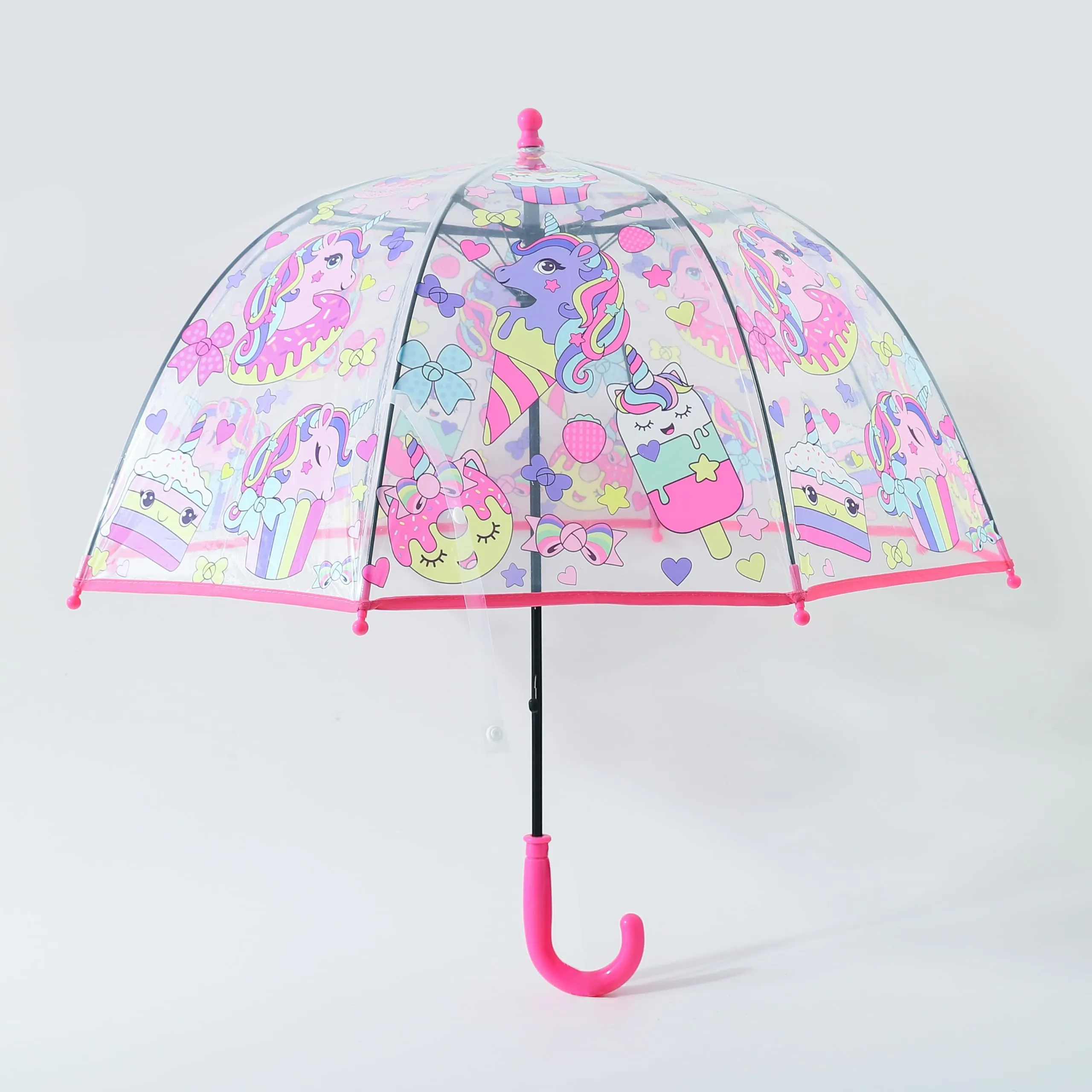 Kuber Industries Kids Umbrella | Umbrella for Rainy Days | Umbrellas for Rain | Umbrella For Travelling-Outdoor Activities | Umbrella for Kids-Boys & Girls | Kids Chhata | RST058A-F | Pink