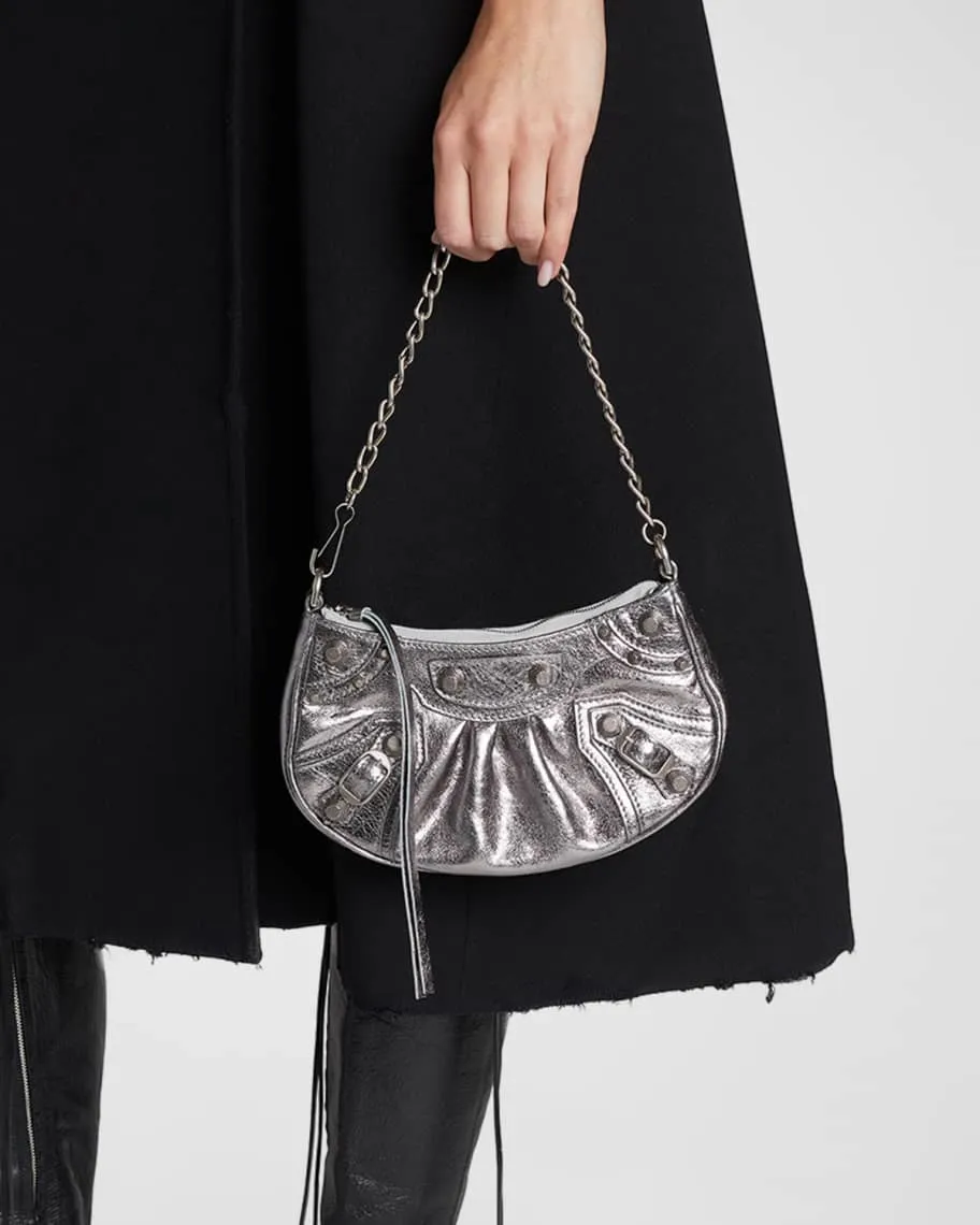 Le Cagole Balenciaga Small Metal Shoulder Bag