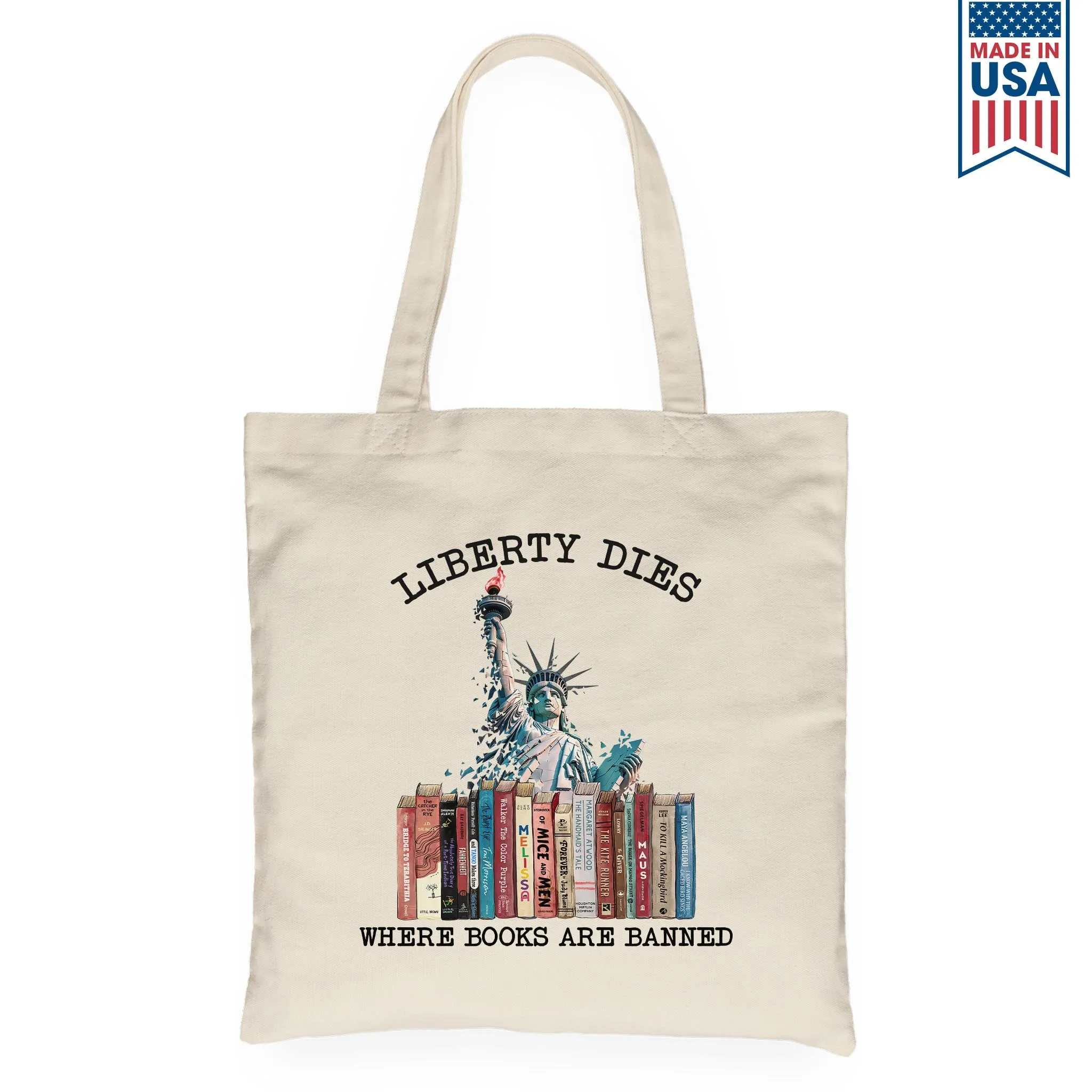 Liberty Dies Where Books Are Banned Book Lovers Gift TBW229