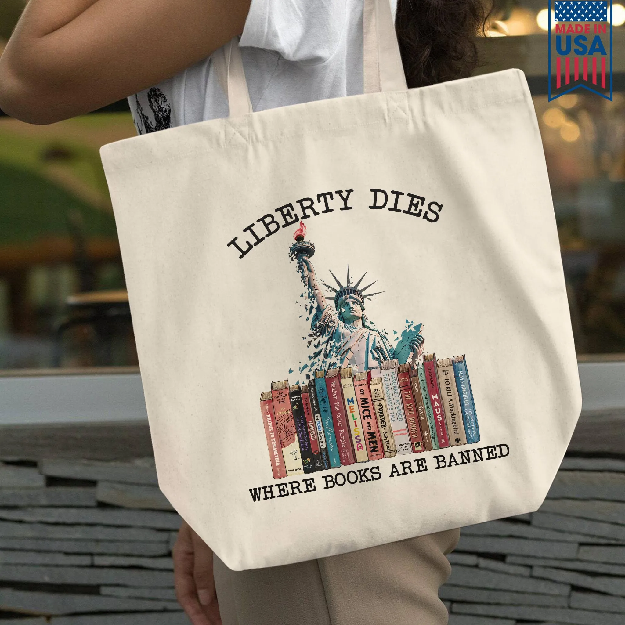 Liberty Dies Where Books Are Banned Book Lovers Gift TBW229