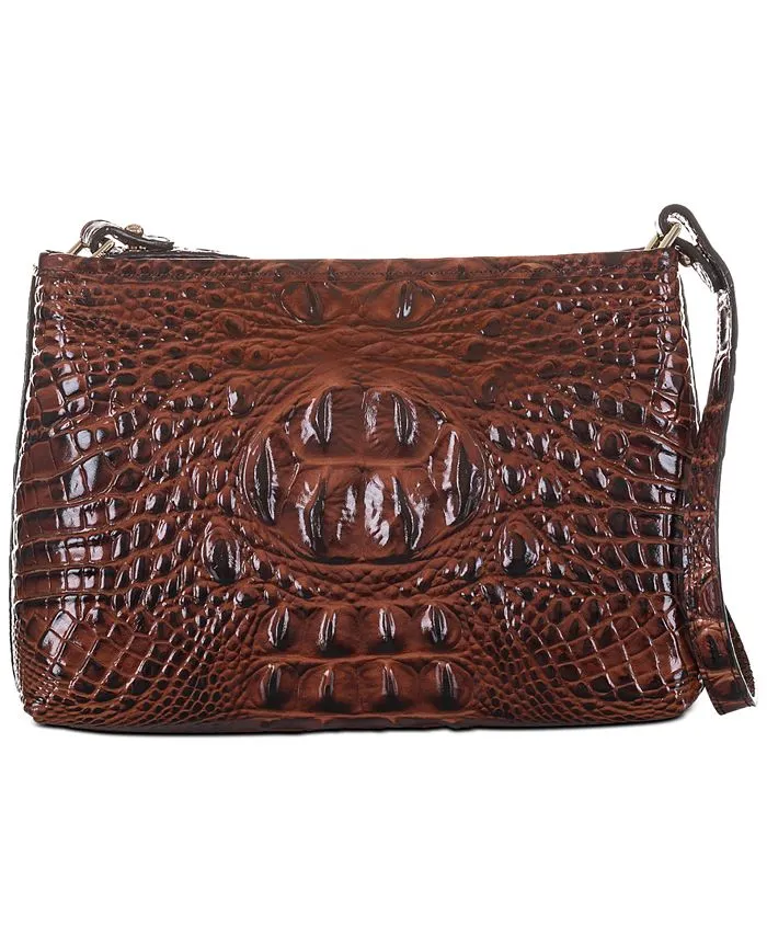 Lorelei Melbourne Brahmin Embossed Leather Shoulder, Brown