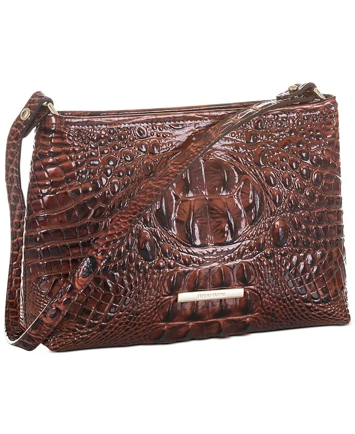 Lorelei Melbourne Brahmin Embossed Leather Shoulder, Brown