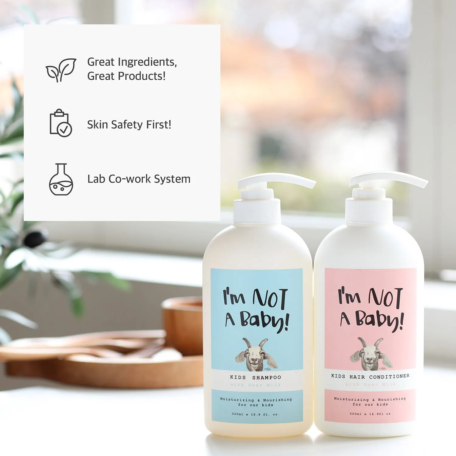 <I'm NOT Baby!> Kids Shower Gift Set 05 | Shower Head Filter, Shampoo, Hair Conditioner for Kids