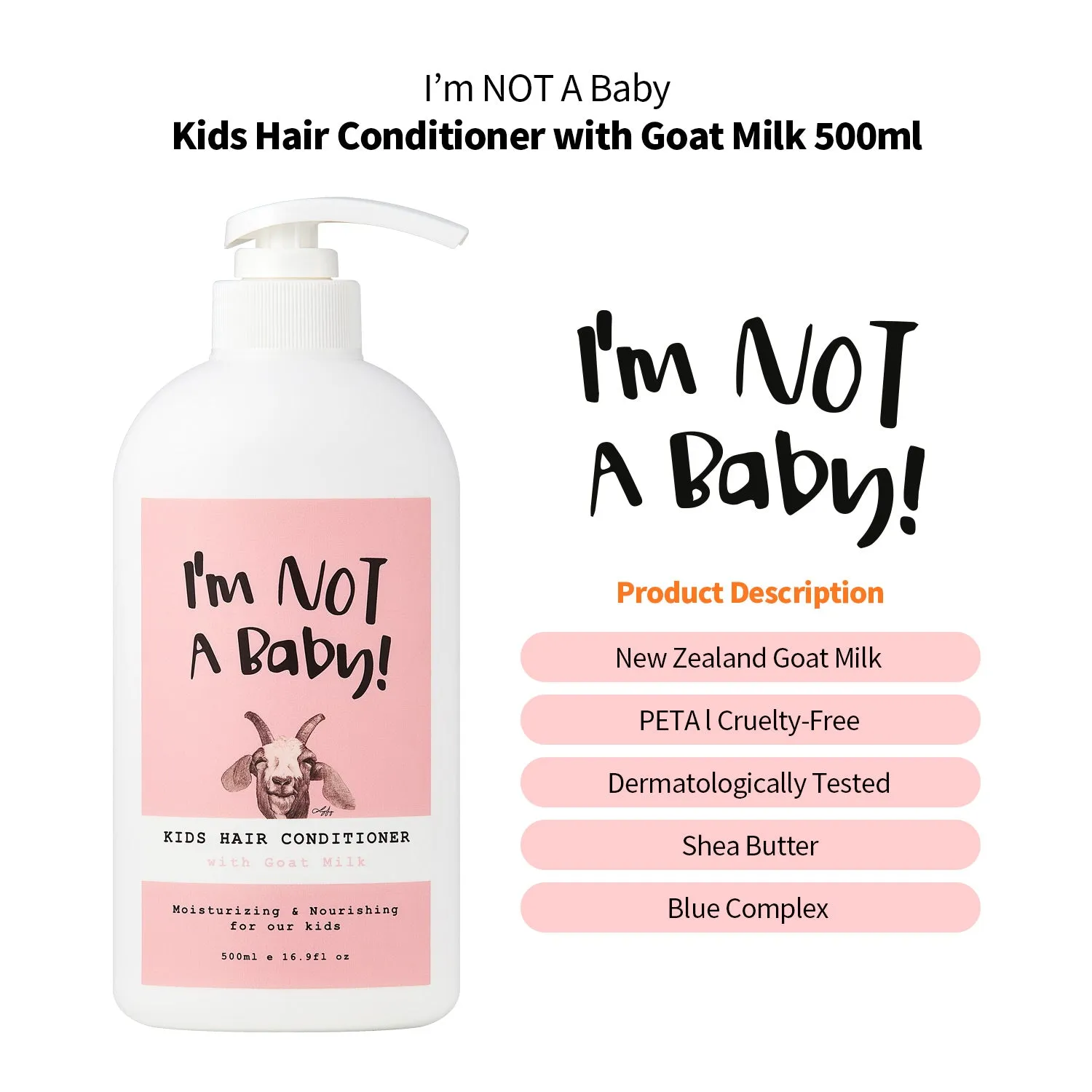 <I'm NOT Baby!> Kids Shower Gift Set 05 | Shower Head Filter, Shampoo, Hair Conditioner for Kids