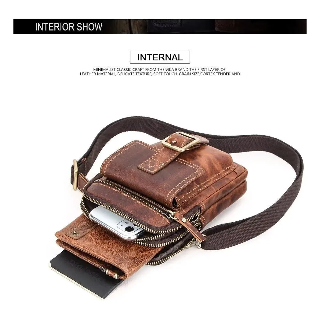 Luxury Leather Flap Crossbody Bag