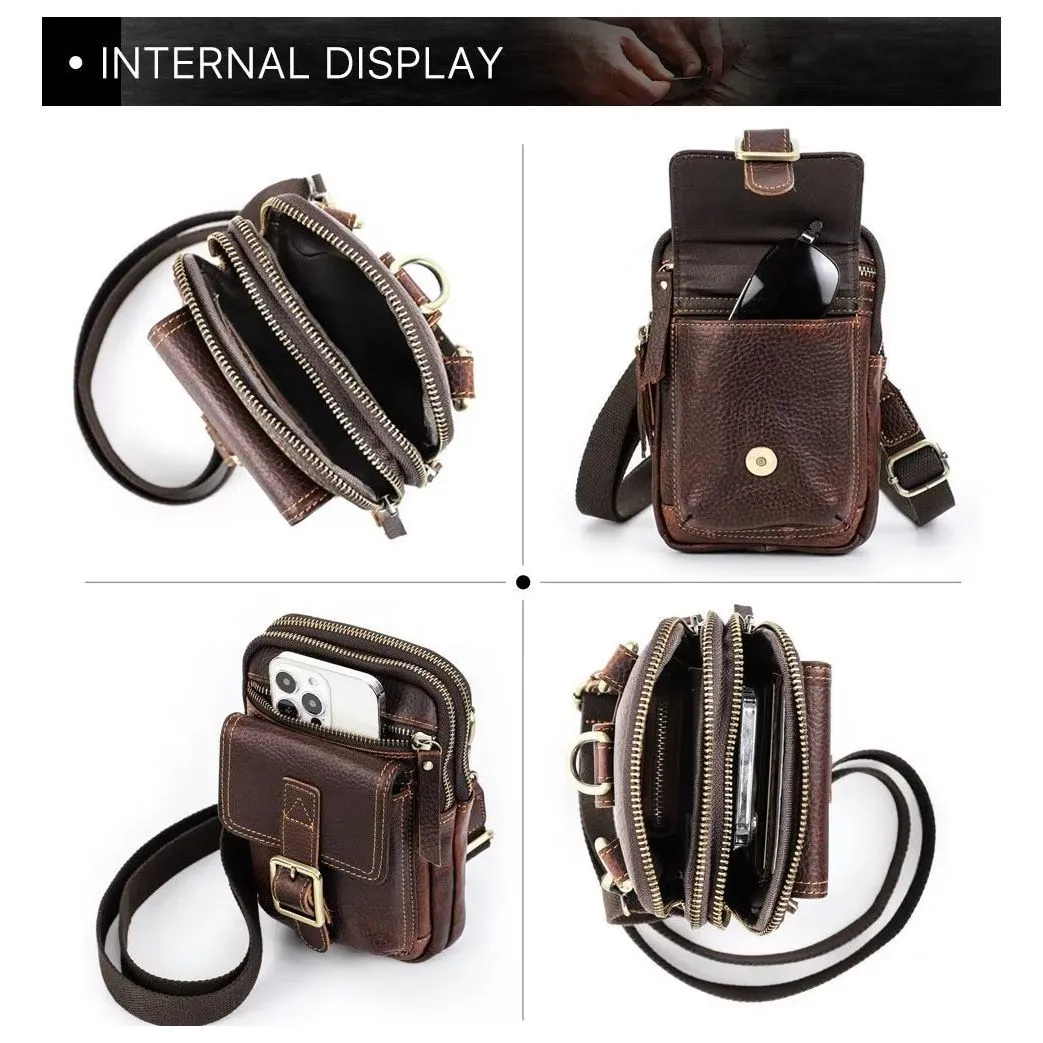 Luxury Leather Flap Crossbody Bag