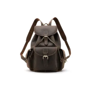 Luxury Leather Travel Laptop Backpack