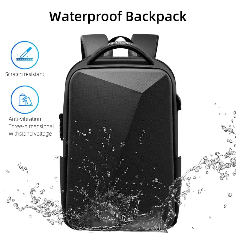 Luxury Oxford Embossing Anti-theft Laptop Backpack