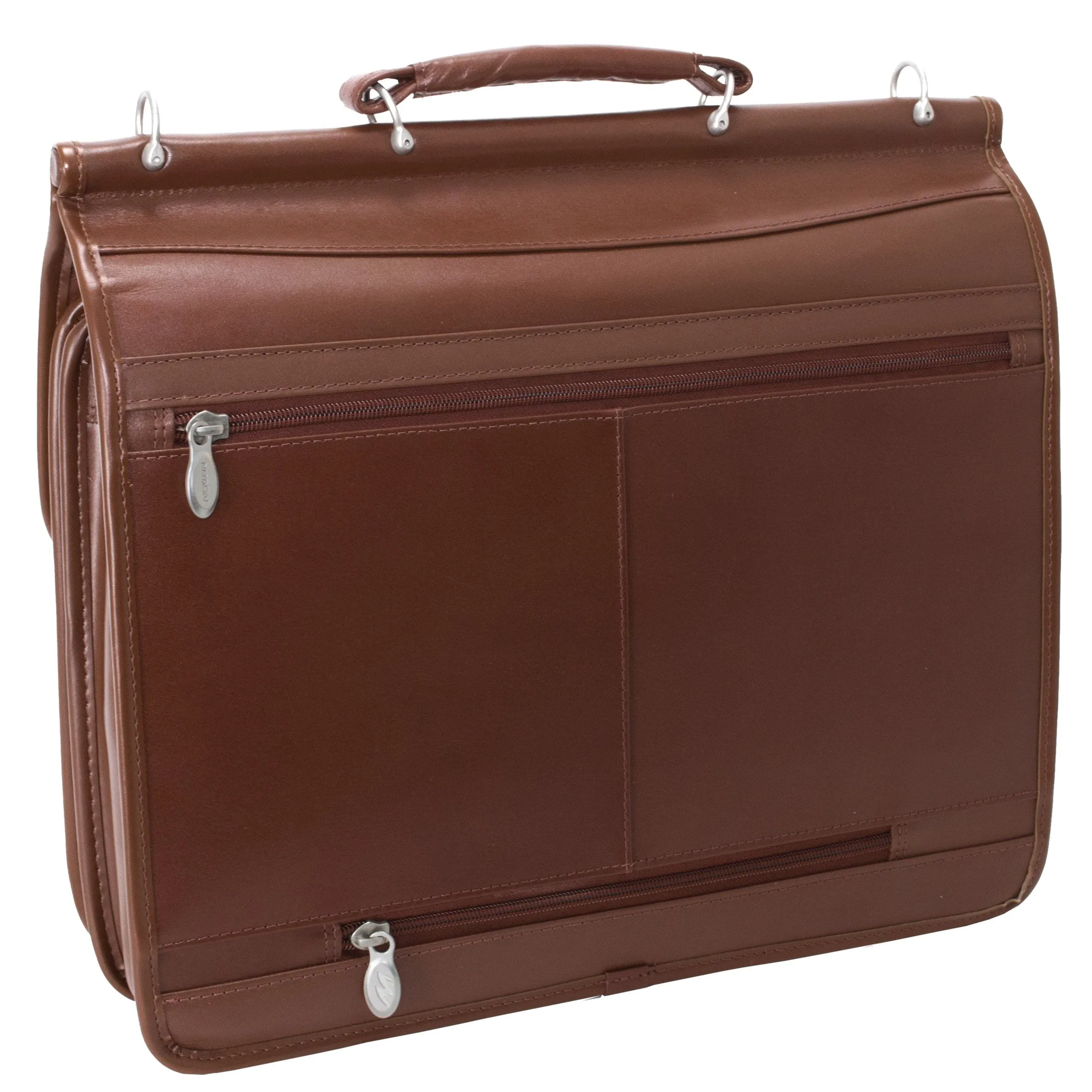 McKlein USA Halsted 15.6" Leather Double Compartment Laptop Briefcase Assorted Colors