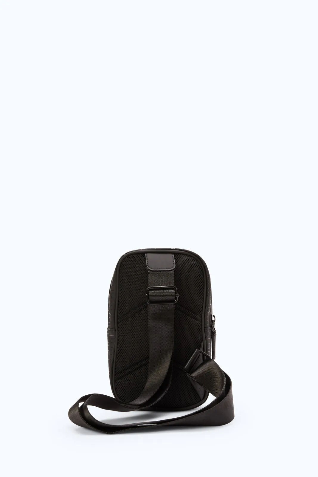 Men Black Printed Cross Sling Bag