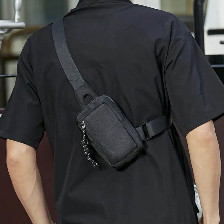 Men Crossbody Bag Sports Mini Chest Bag(Black)