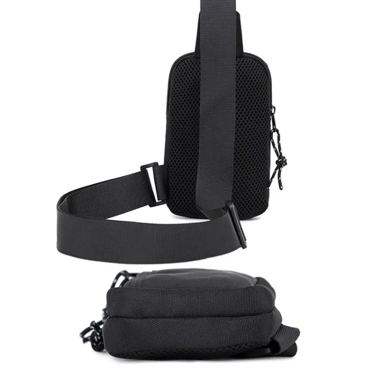 Men Crossbody Bag Sports Mini Chest Bag(Black)