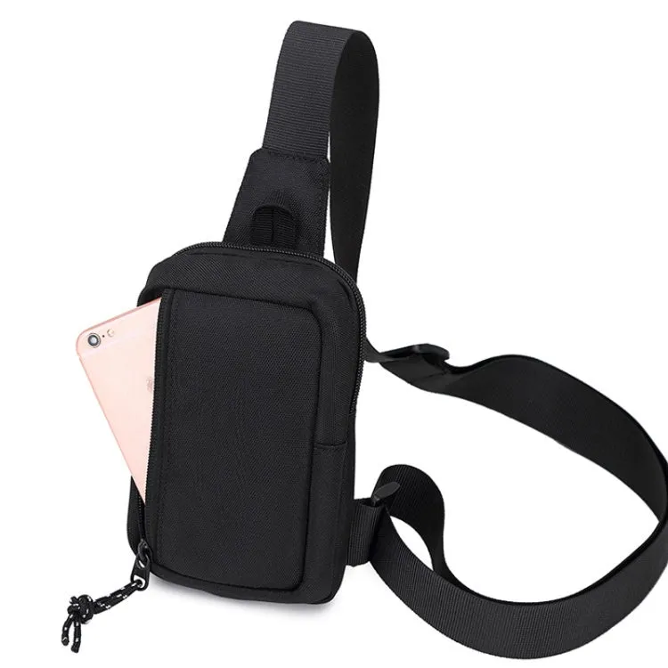 Men Crossbody Bag Sports Mini Chest Bag(Black)