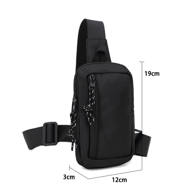 Men Crossbody Bag Sports Mini Chest Bag(Black)