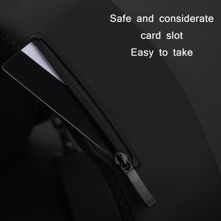 Men Multifunctional Waterproof Password Anti-theft Chest Bag(Black)