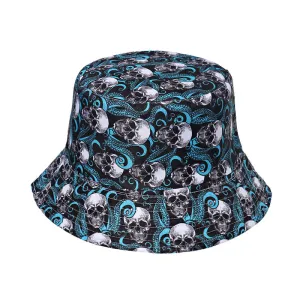 Men's and women's skull fisherman hat fashion shade ghost head fisherman hat basin hat trend