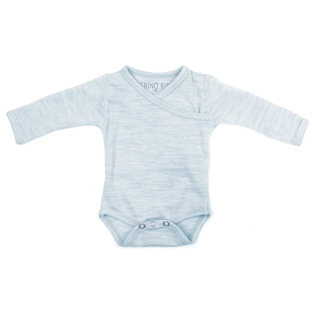 Merino Cocooi Long Sleeved Bodysuit - Turtledove (NB)