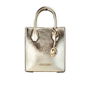 Michael Kors Mercer XS Pale Gold North South Shopper Crossbody Bag