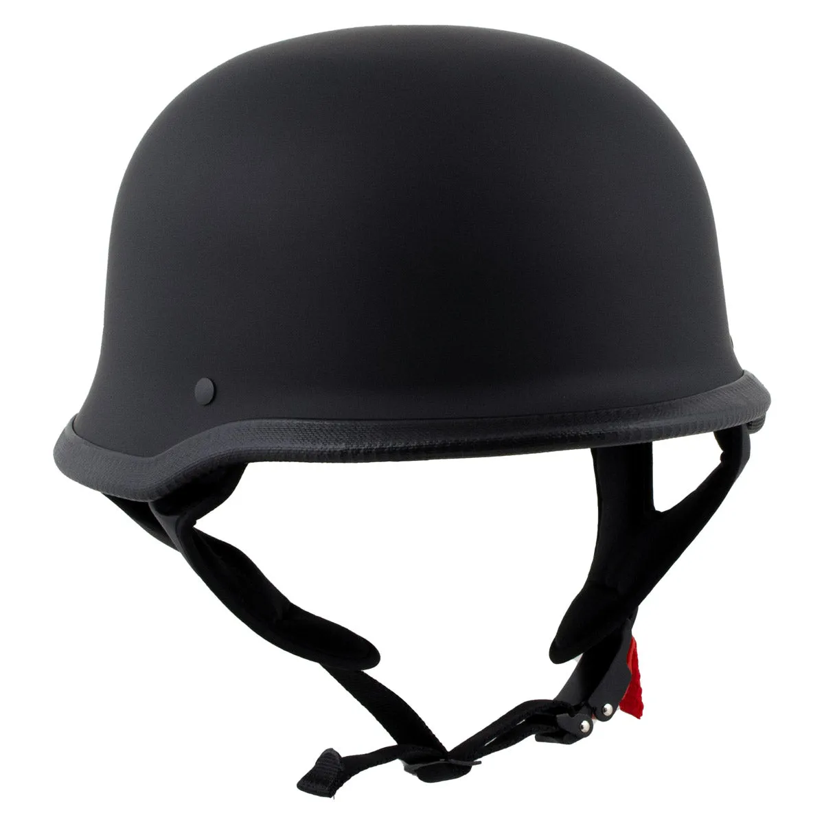 Milwaukee Helmets MPH9740DOT 'Motorrad' DOT German Style Matte Black Half Face Motorcycle Helmet for Men and Women Biker