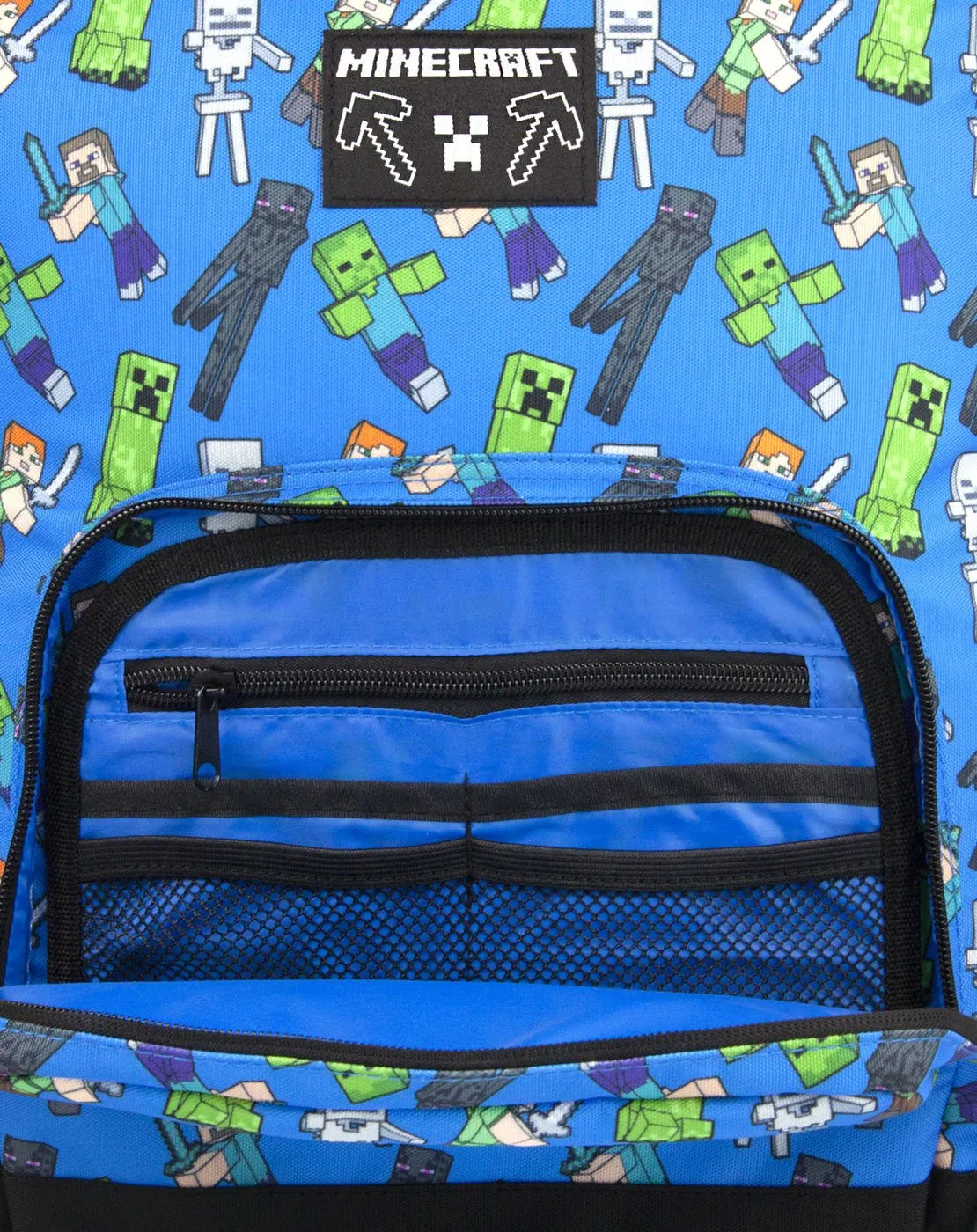 Minecraft Characters All Over Print Kids Blue Backpack