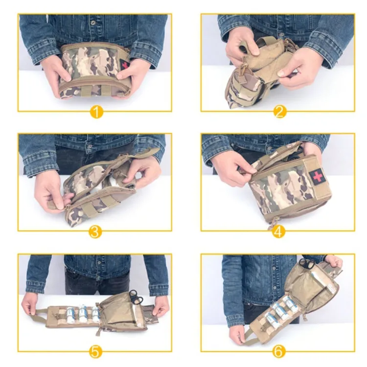 Mini Multifunctional Outdoor Medical Waist Bag, Color: ACU Camouflage