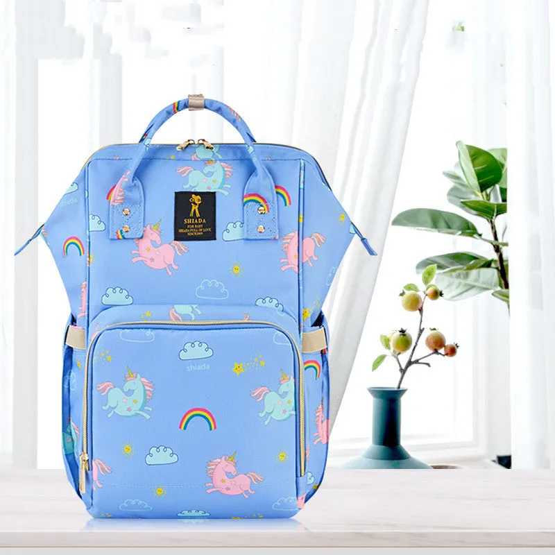 Mommy New Fashion Trendy Moms Shoulders Mother And Baby Backpack