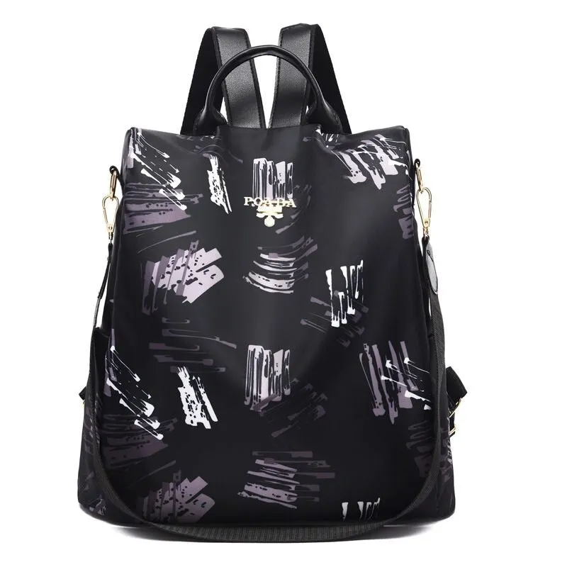 Nylon Flower Printing School Backpacks For Girls