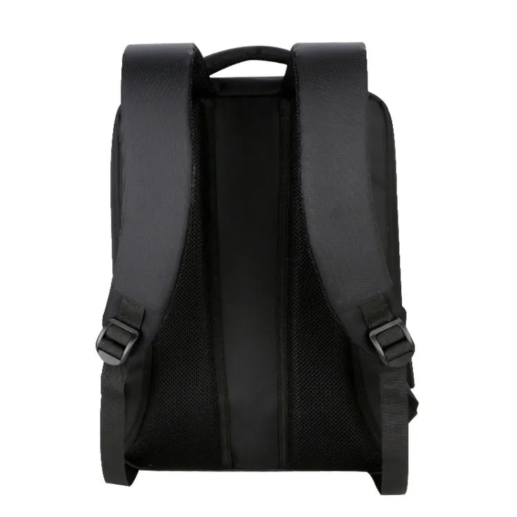 OUMANTU 9002A Business Laptop Bag Men Casual Backpack with External USB Port(Black)