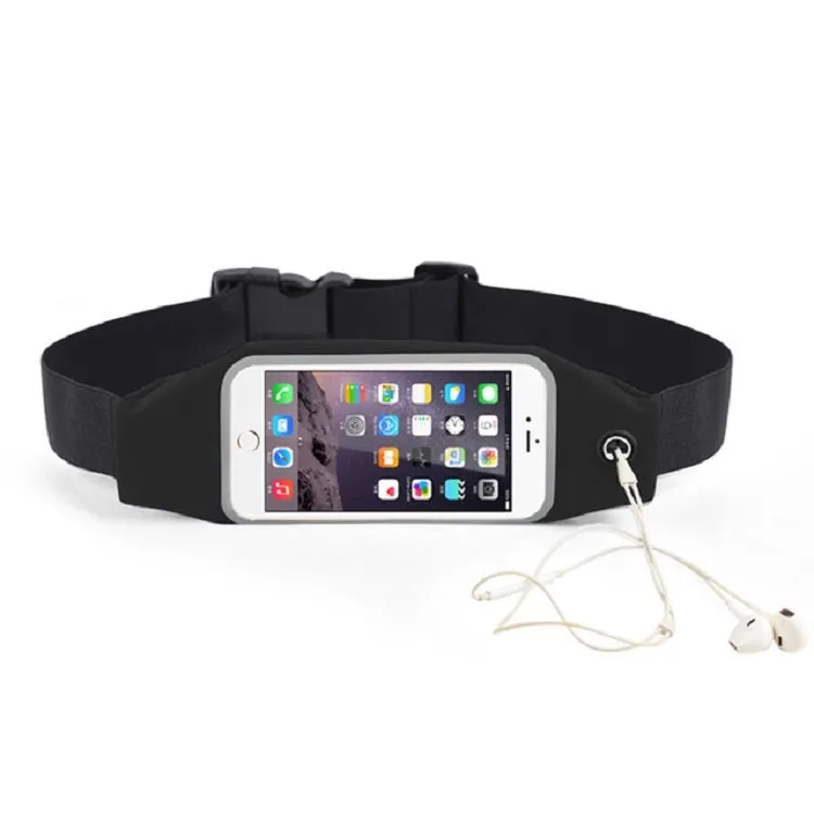 Outdoor Sports Running Waist Bag Touch-screen Waterproof Bag(Black)