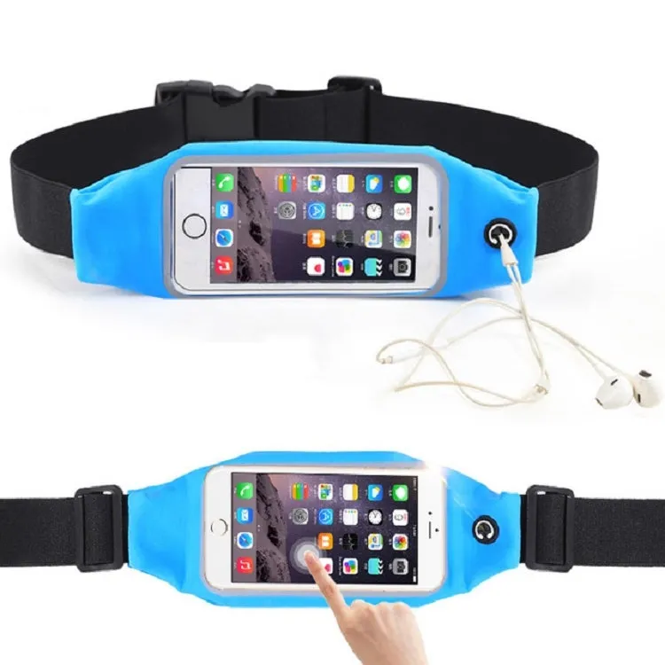 Outdoor Sports Running Waist Bag Touch-screen Waterproof Bag(Black)