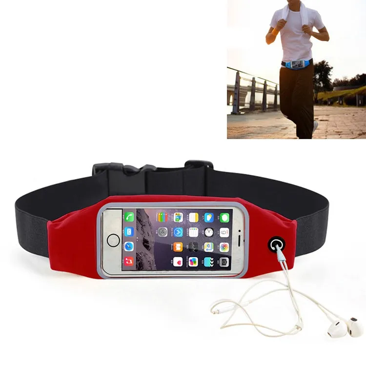 Outdoor Sports Running Waist Bag Touch-screen Waterproof Bag(Red)