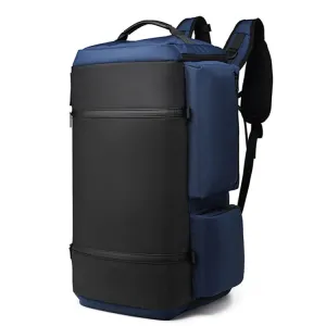 Ozuko 9326 Men Outdoor Multifunctional Anti-theft Backpack Sports Waterproof Travel Shoulders Bag with External USB Charging Port(Dark Blue)