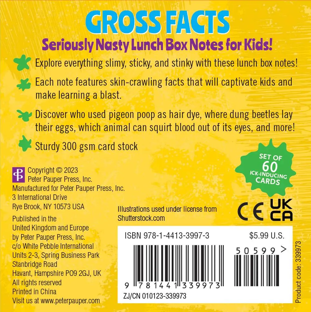 Peter Pauper Press Lunch Box Notes - Gross Facts