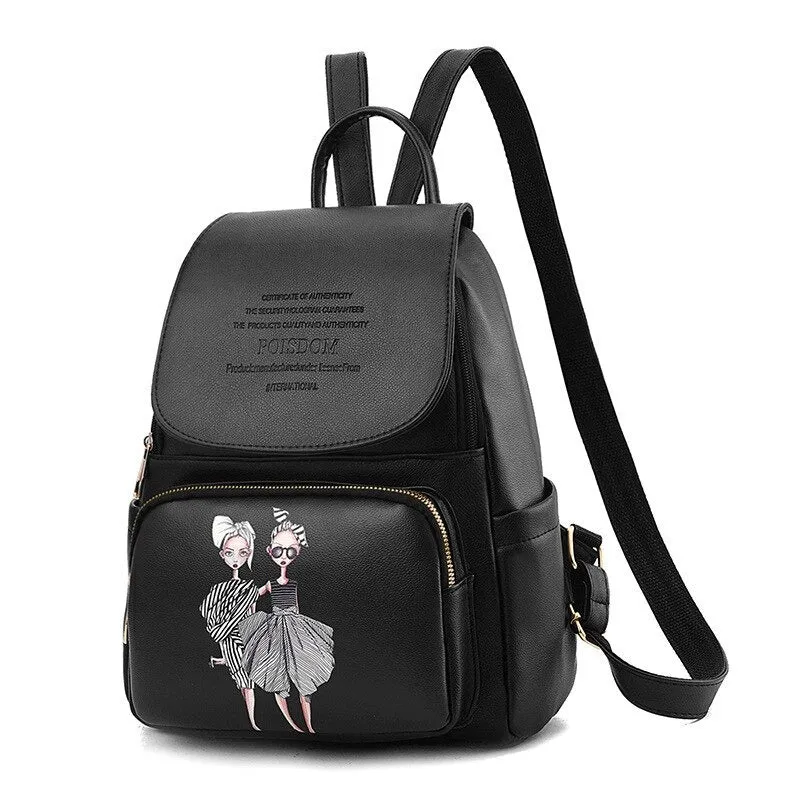 PU Designer Leather Backpack For Women