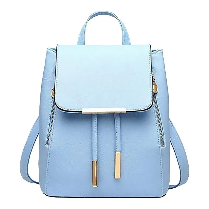 PU Leather Women Business Laptop Backpack