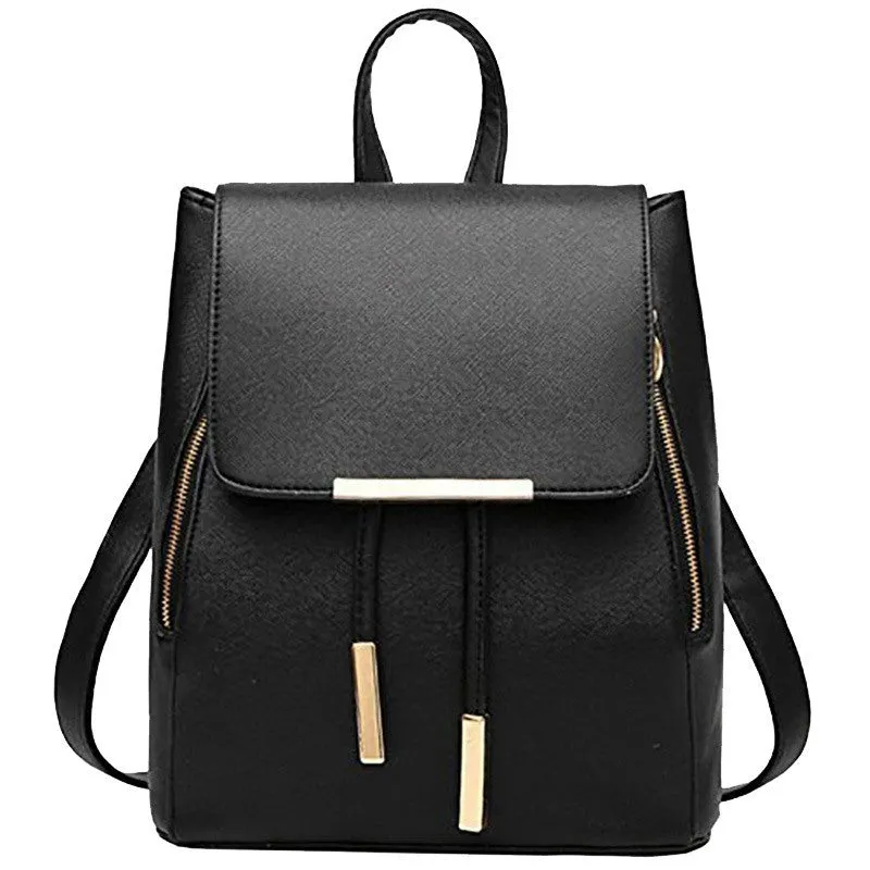 PU Leather Women Business Laptop Backpack