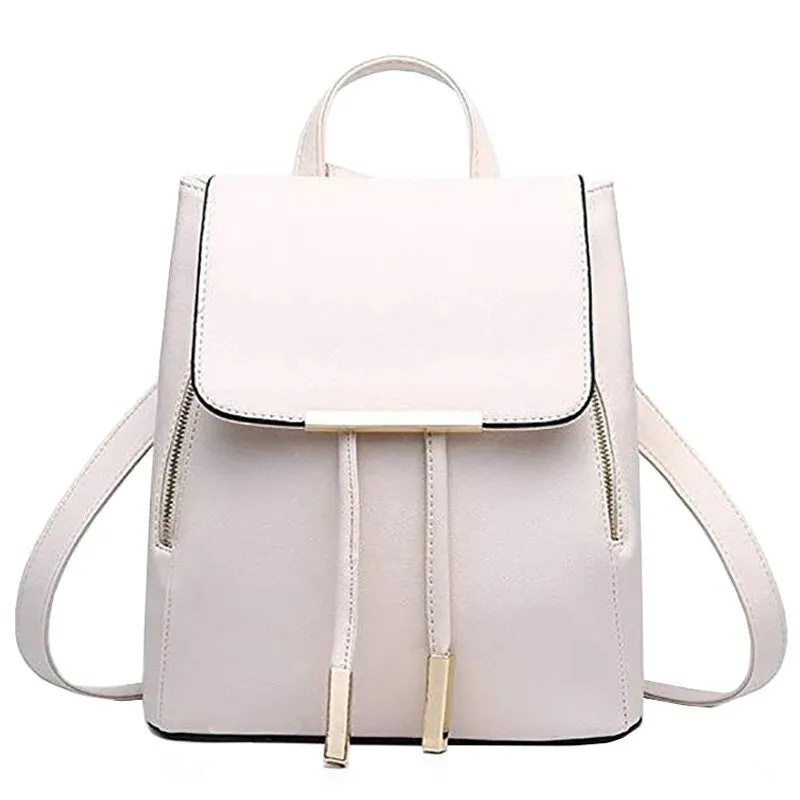 PU Leather Women Business Laptop Backpack