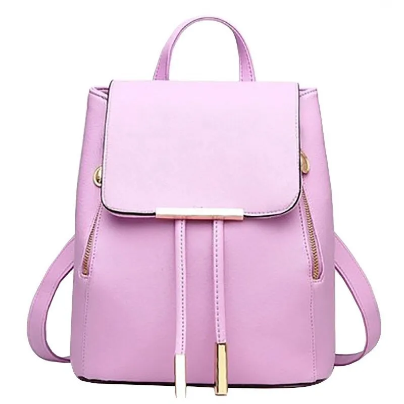 PU Leather Women Business Laptop Backpack