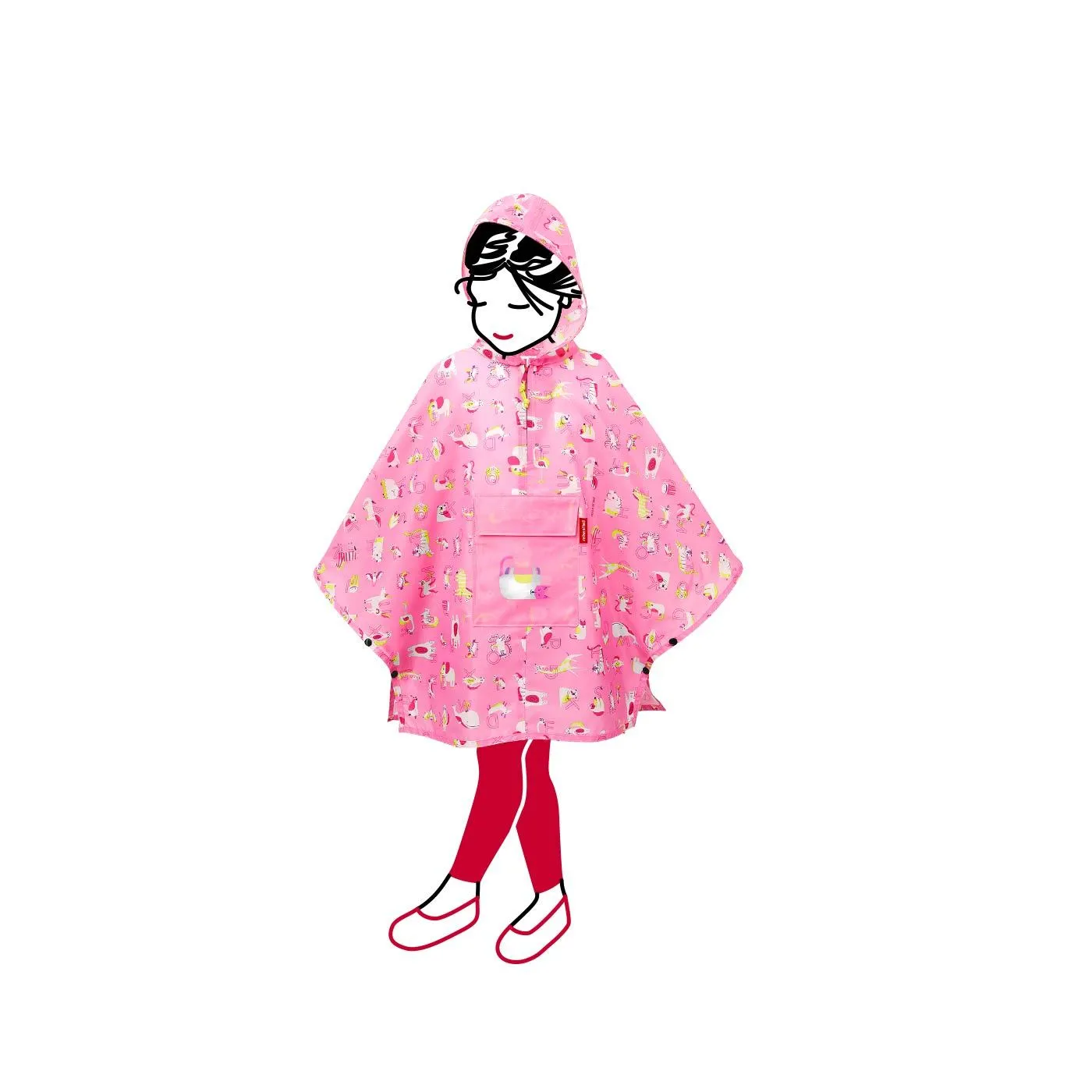 Reisenthel Mini Maxi Poncho M Kids ABC Friends Pink