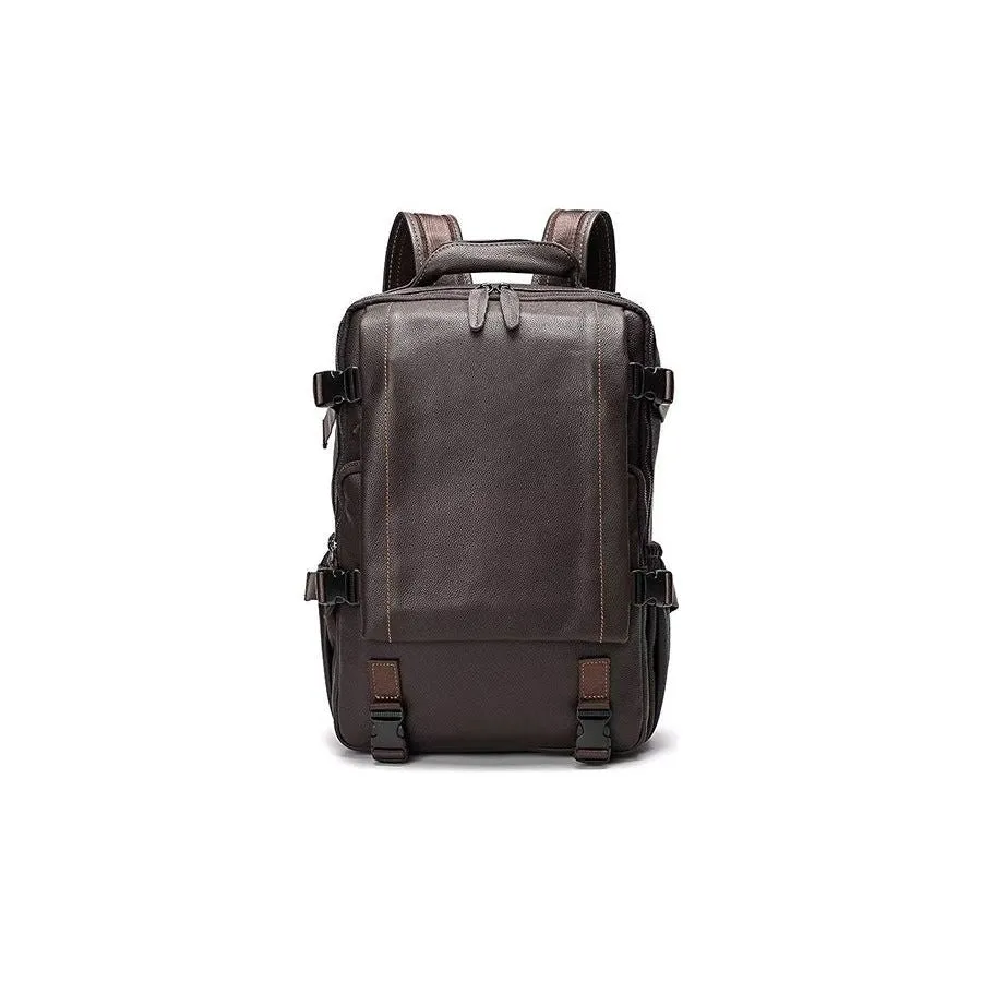 Retro Leather Large Capacity Backpack