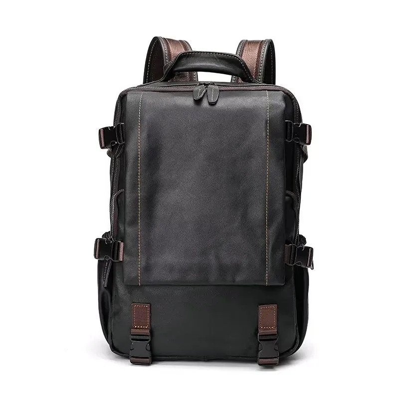 Retro Leather Large Capacity Backpack