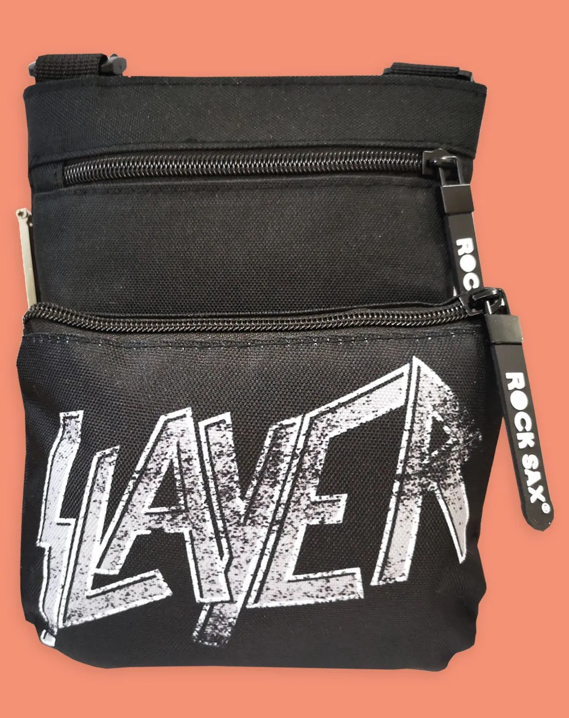 Rock Sax Slayer Distorted Logo Cross Body Bag Official Band Merch