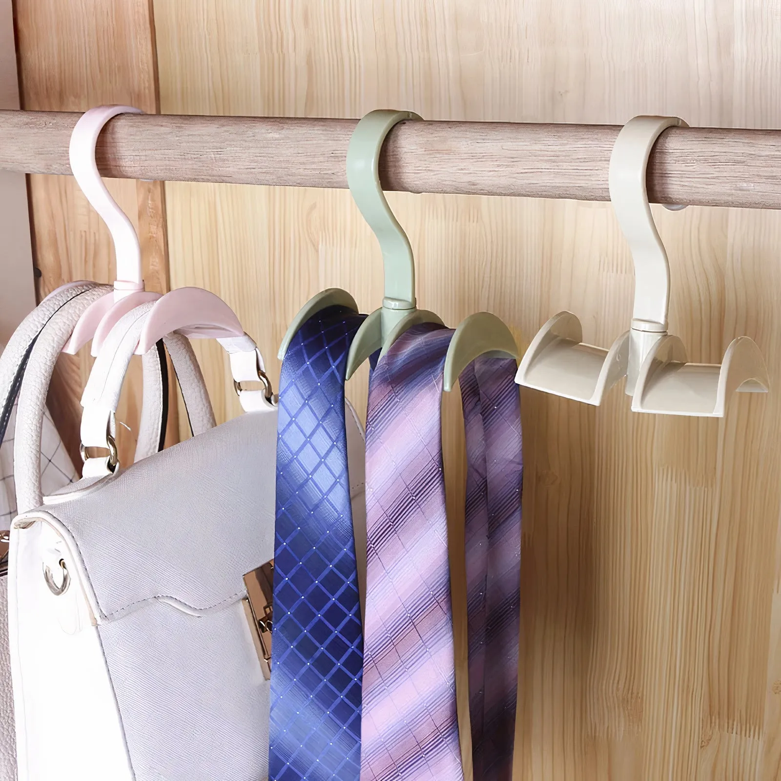 Rotatable Double Handbag Hanger