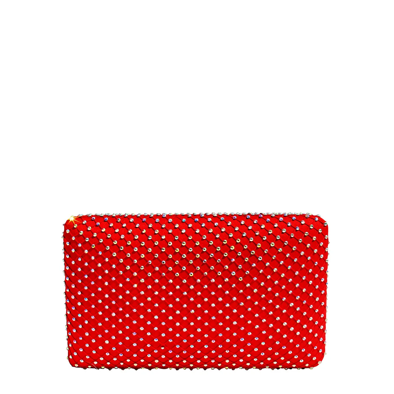 Ruby Fishnet Crystal Clutch