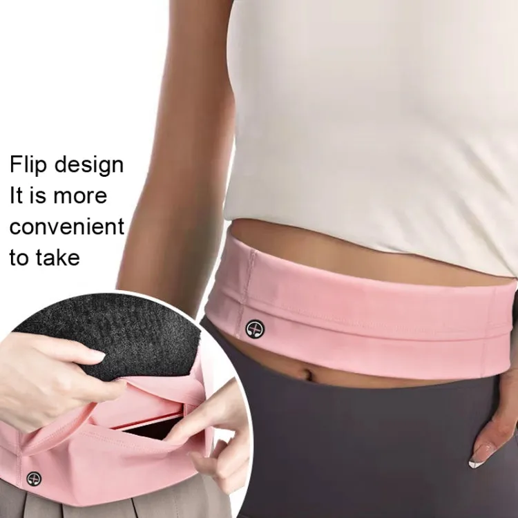 Running Waist Bag Invisible Outdoor Marathon Phone Storage Belt, Color: Black