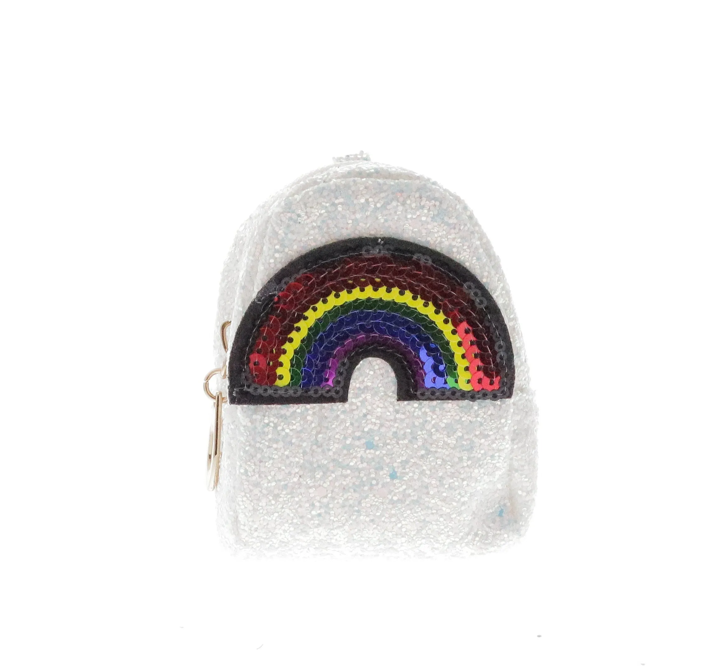 Sequin Rainbow Coin Bag Key Chain