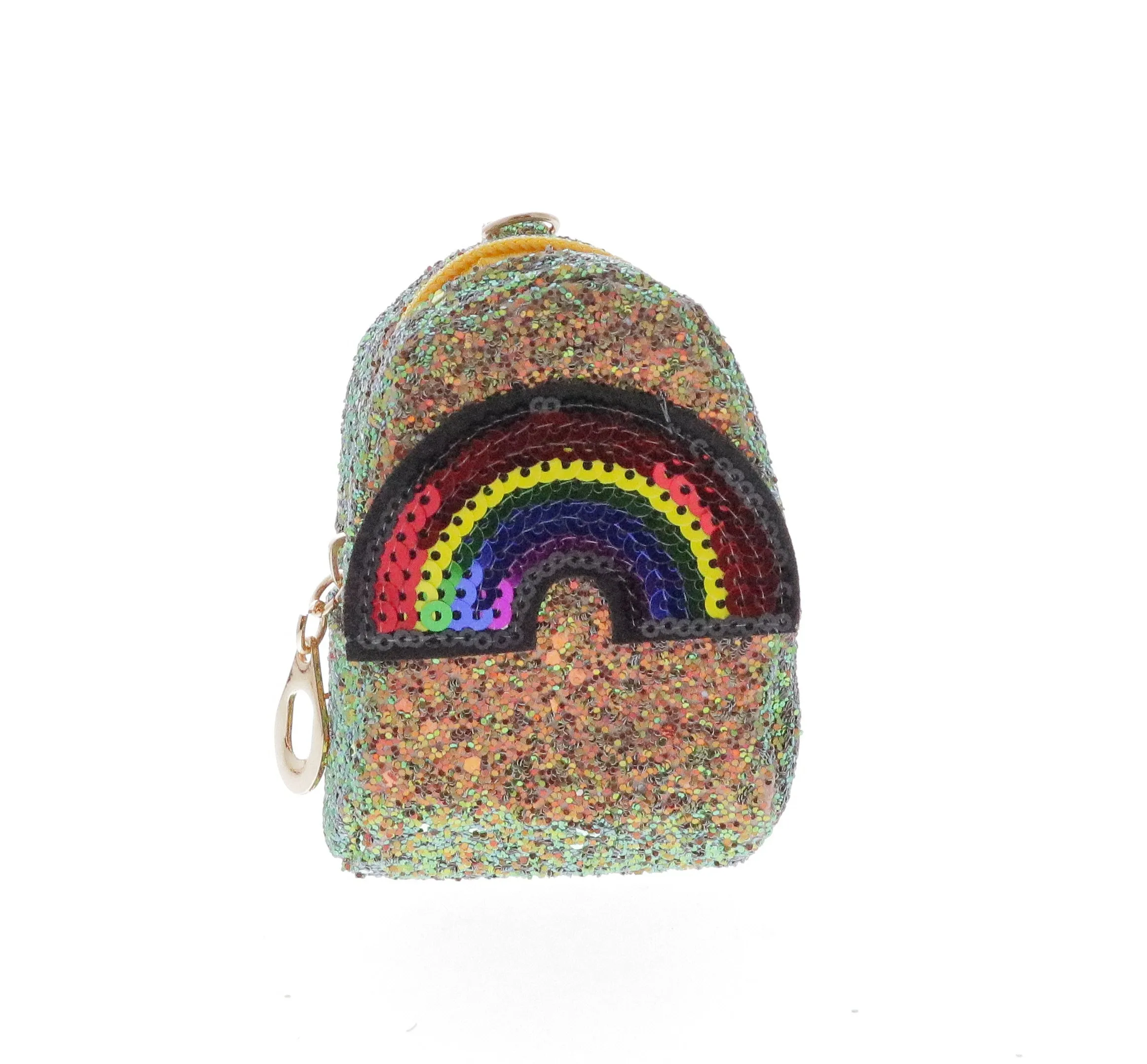 Sequin Rainbow Coin Bag Key Chain